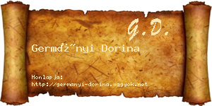 Germányi Dorina névjegykártya
